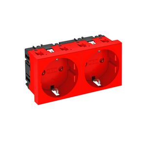 Contactdoos 2-vdg 0gr 250V 10/16A carbonaat