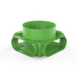 Vloer- en Plafondplenum 4x ovaal DucoFlex (F) Ø160mm