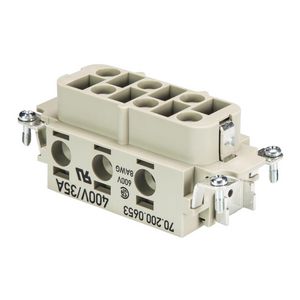 Contactblok binnenwerk busdeel 6-polig schroef 400/35 VVE=10