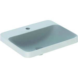 VariForm onderbouwwastafel rechthoekig 55x45cm met kraangat zonder overloop wit