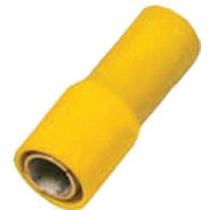 Geisoleerd rondsteekhulzen 4-6mm² steker 5mm geel VVE=100