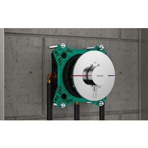 Comfort S thermostaat afbouwdeel tbv inbouw voor 1 functie en extra uitgang chroom