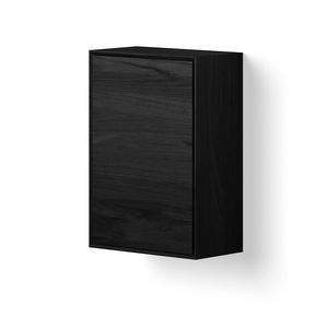 Wooden Cabinet Facet Mini hoogte 60cm massief eik black