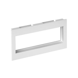 Afdekraam drievoudig Modul 45 RAL9010 200x80x28 polycarb.