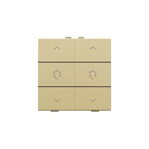 Dubbele dimbediening Home Control gold coated