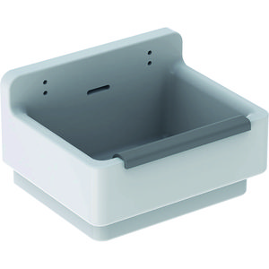 PROMO 300 Basic uitstortgootsteen met roostergaten+stootrand 46x36cm met overloop (S8A00100000G)