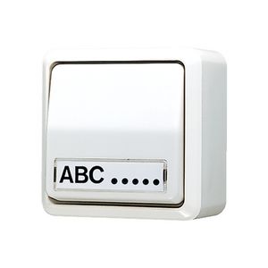 Wipschakelaar AP600 a.wit wissel m.tekst