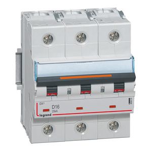 Installatieautomaat 3-polig D-karakteristiek 16A 25kA DX³ DIN