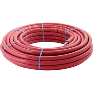 Rol a 50mtr. meerlagenbuis FLOWFIT ML 16x2mm + 6mm isolatie rood