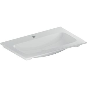 iCon meubelwastafel slim rim 60x48cm met kraangat zonder overloop wit Keratect