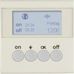 Schakelklok-opzetmod. KNX-RF berker S.1/B.3/B.7 wit glans