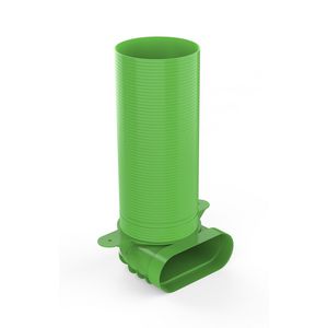 Ventielaansluitstuk DucoFlex haaks lang ovaal Ø125mm