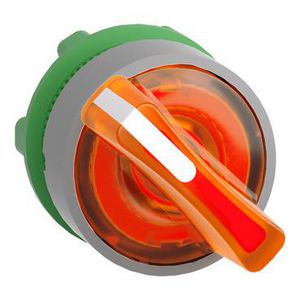 orange illum selector switch head 2-pos return rig cp grey