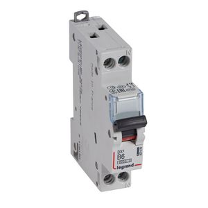 Installatieautomaat MCB DX³ 1-polig + Nul B-karakteristiek 6A 6000A