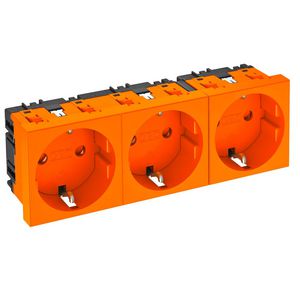 Contactdoos 3-vdg 0gr 250V 10/16A carbonaat 6120044
