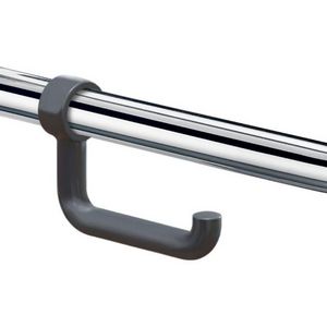 Closetrolhouder nylon grijs tbv toiletbeugel 32-34mm
