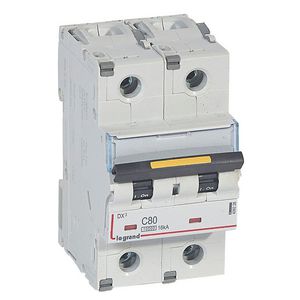 Installatieautomaat 2-polig C-karakteristiek 80A 10000A/16kA DX³ DIN