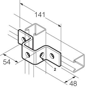 Bevestigingsstrip Omega RVS316 137x41
