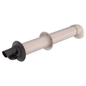 Muurdoorvoer Rolux 5H Ø60/100 concentr. PP met bocht 87°