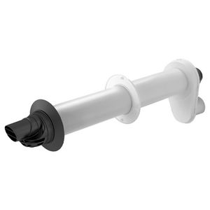 Muurdoorvoer Rolux 5H Ø60/100 parallel (80/80) PP/KS zwart