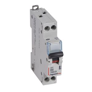 Installatieautomaat MCB DX³ 1-polig + Nul B-karakteristiek 6A 4500A