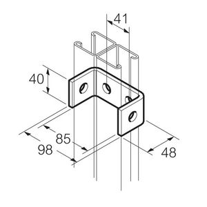 Verbindingsprofiel extern 316L