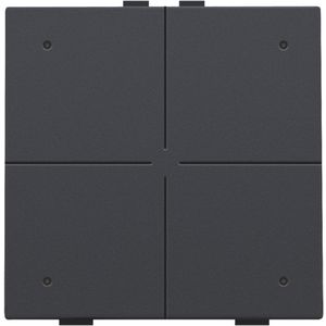4-voudig drukknop met led Home Control anthracite
