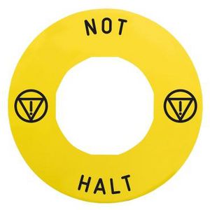 Etiket 60mm MarkeringNOT-HALT" Geel Harmony XB4/XB5 VVE=10