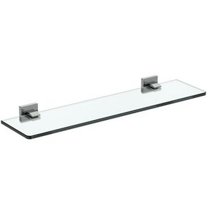 IOM square legplank in mat glas 520mm chroom