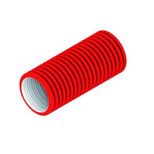 Rol a 50m. Hybalans+ afvoerslang/ flexibele buis Ø92mm rood rond 92/77,5