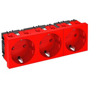 Contactdoos 3-vdg 0gr 250V 10/16A carbonaat