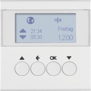 Schakelklok-opzetmod. jaloeziebediening KNX-RF berker S.1/B.3/B.7 glans