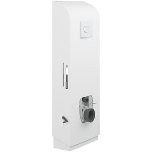 Toiletsteun vloer douchecloset handm+zwengel SELECT TL4 wit