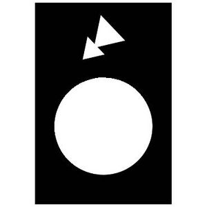 Etiket 30x40mm Markering symbool Zwart Harmony XAC VVE=10