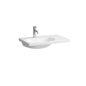 Wastafel LUA 75x46cm asyme afleg Re +kraangat -overl Lccb