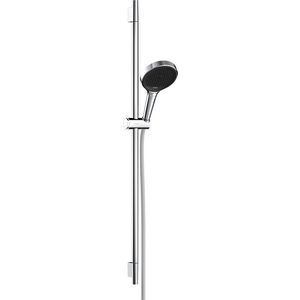Rainfinity Doucheset 130 3 straalsoorten EcoSmart met glijstang S Puro 90cm push-schuifstuk en Designflex textiel doucheslang chroom