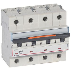 Installatieautomaat 4-polig D-karakteristiek 25A 25kA DX³ DIN