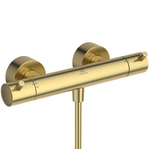 t125 douchethermostaat met pengrepen brushed gold (mat goudkleurig) A7587A2