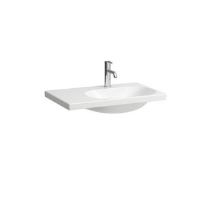 Wastafel LUA 75x46cm asyme afleg Li +kraangat -overl Lccb