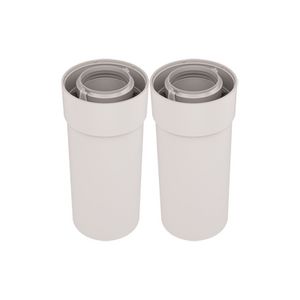 Set met 2 verlengpijpen UbiFit concentr. Push-Fit PP Ø60/100mm l=1000mm