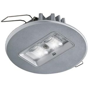 Decentraal 2 watt rond alu continu inb. led armatuur DALI