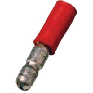 Geisoleerd rondsteker 0,5-1mm² steker 4mm rood VVE=100