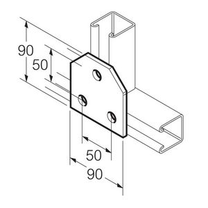 Bevestigings T-stuk 90x90 Thvz