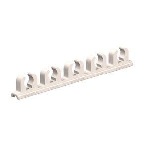 Klemstrook (3 klemmen) 16-19mm polyethyleen cremewit RAL9001