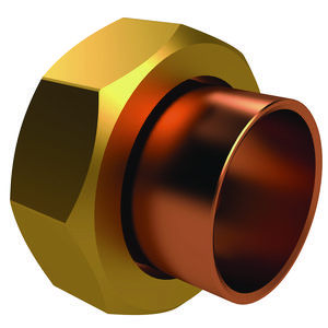 Soldeerkoppeling van brons+wartel vlakdichtend DN20/18mm