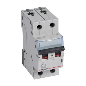 Installatieautomaat MCB TX3 2-polig D-karakteristiek 16A 6000A