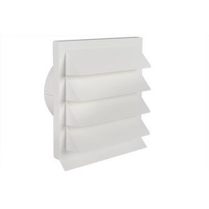 Kunststof buitenrooster Eco+ Ø125mm wit
