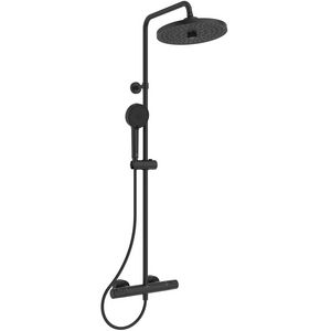 Douchesysteem thermostatisch silk black CERATHERM T25+ Eco Ø260mm 8l/min. hoh 150mm incl. s-koppelingen