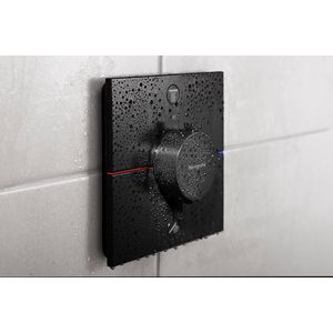 ShowerSelect Comfort E thermostaat afbouwdeel tbv inbouw voor 2 functies mat zwart