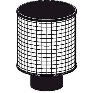 Luchtfilter luchttoevoer 80mm zwart kst